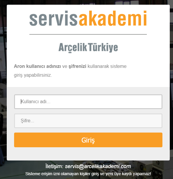 Servis Akamedi Giriş